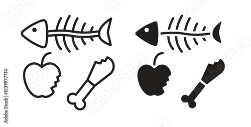 Organic waste icon Logos. Flat Vector Icon Design Template