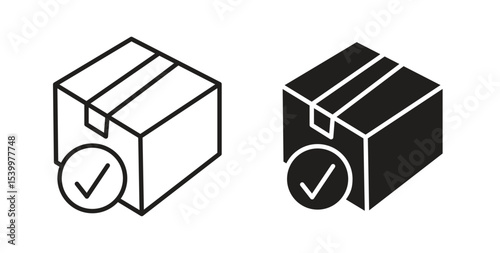 Order receive icon Logos. Flat Vector Icon Design Template