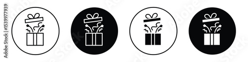 Open gift box icon