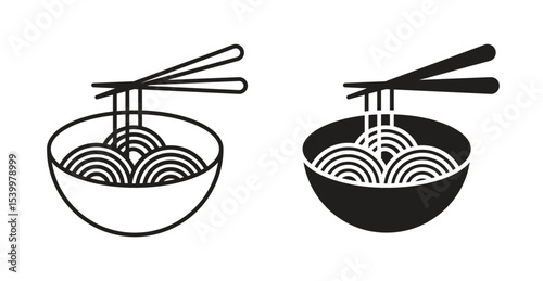 Noodles icon for social media, app, and web design. Vector illustration.