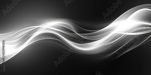 Abstract grayscale waves