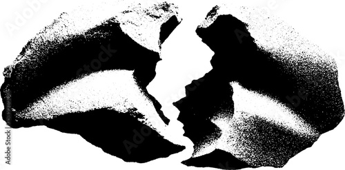 High contrast cracked limestone aggregate design for texture or background use