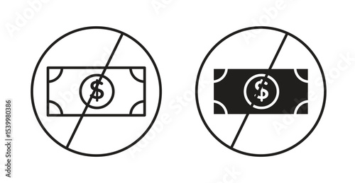 No money sign