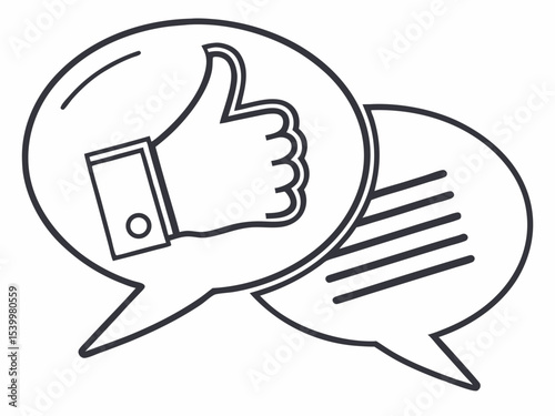 Minimalist Minimalist Vector Icon Of A Chat Bubble With A Th Symbol