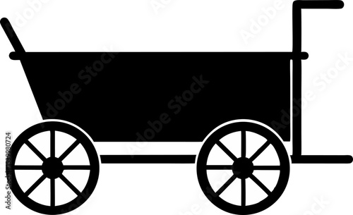 Cart Silhouette Vector Illustration 