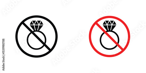 No jewelry sign