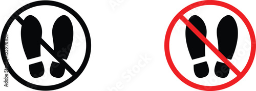 No foot print sign
