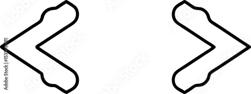 Code Brackets Line Art Vector Illustration With White Background