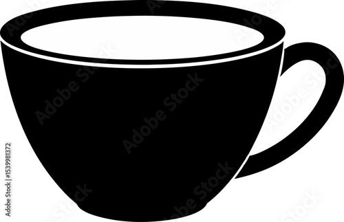 Cup Silhouette Vector Illustration 