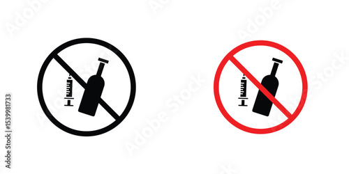 No drugs or alcohol sign