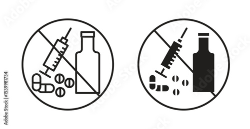 No drugs or alcohol sign