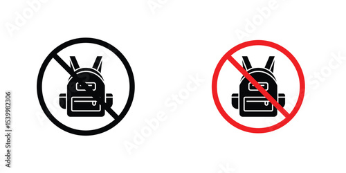 No backpacks allowed sign