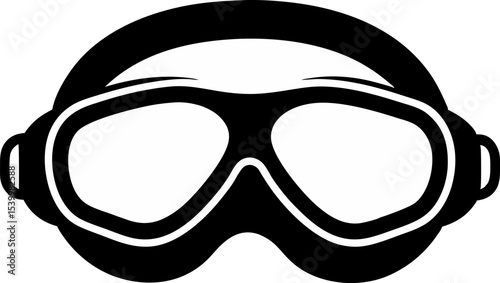 Goggle Silhouette Vector Illustration 