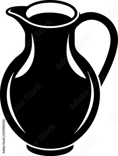 Jug Silhouette Vector Illustration 
