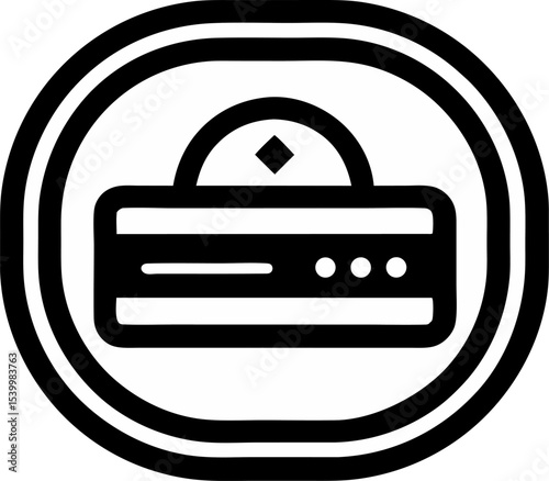 Login Icon Line Art Vector Illustration 