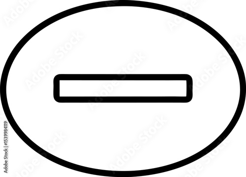 Minus Remove Icon Line Art Vector Illustration With White Background