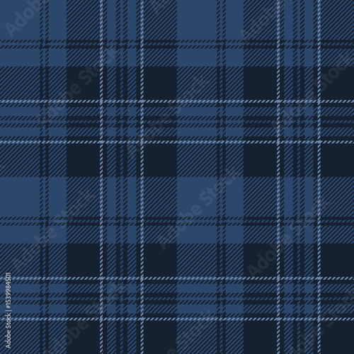 plaid tartan seamless repeat pattern. This is a blue navy blue checkered plaid vector illustration. Design for decorative,wallpaper,shirts,clothing,tablecloths,wrapping,textile,fabric,texture