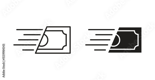 Money transfer icon Logos. Flat Vector Icon Design Template