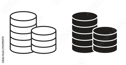 Money coin icon Logos. Flat Vector Icon Design Template