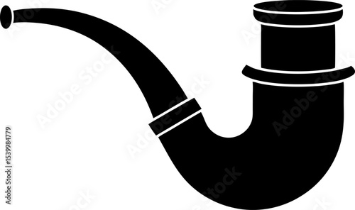 Pipe Silhouette Vector Illustration 
