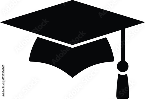 Graduation Cap Icon A Simple, Elegant Vector Illustration for Education and Achievement