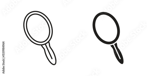 Mirror icon Logos. Flat Vector Icon Design Template