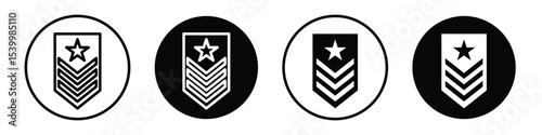 Military rank badge icon