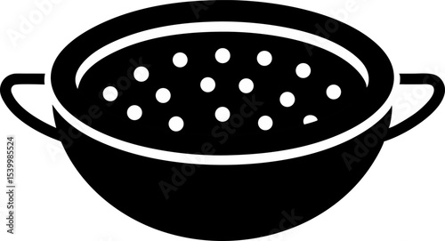 Sieve Silhouette Vector Illustration 