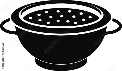 Sieve Silhouette Vector Illustration 