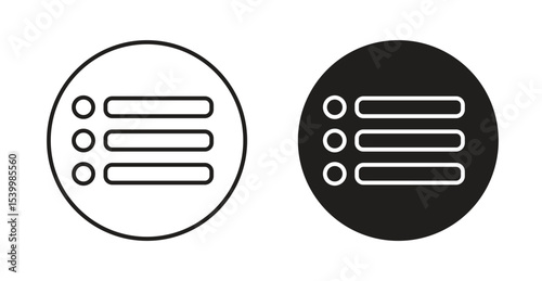 Menu list button icon