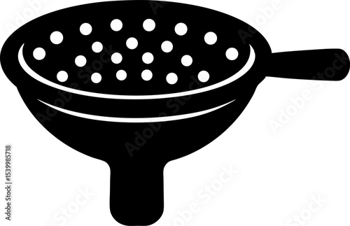 Strainer Silhouette Vector Illustration 