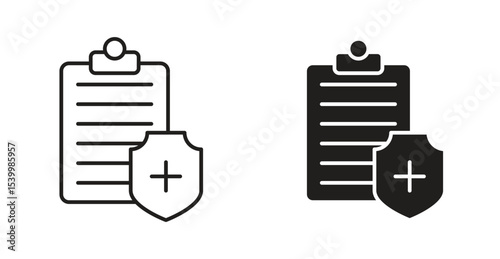 Medical insurance icon Logos. Flat Vector Icon Design Template