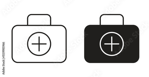 Medical kit icon Logos. Flat Vector Icon Design Template