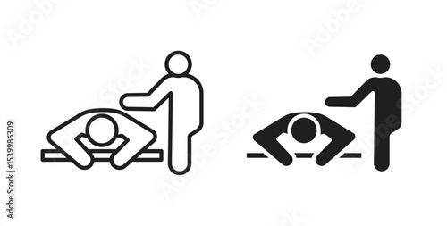 Massage icon Logos. Flat Vector Icon Design Template