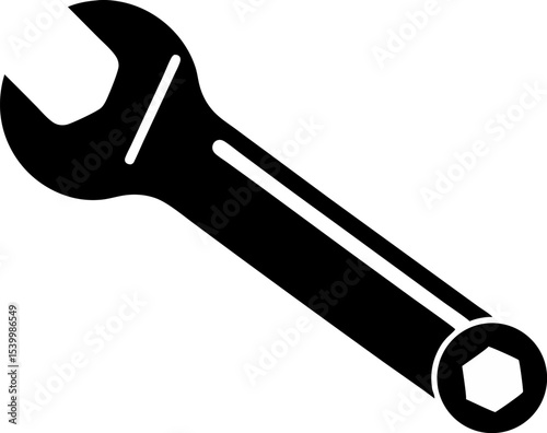 Wrench Silhouette Vector Illustration 