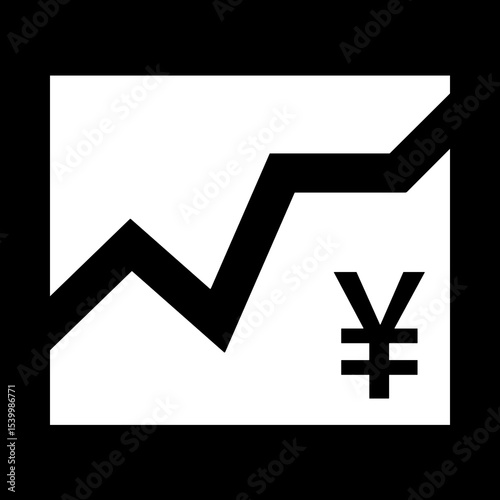 Chart with Upwards Trend and Yen Sign