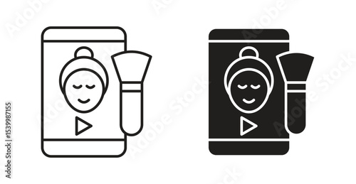 Makeup tutorial video icon