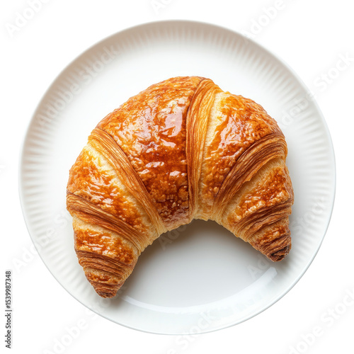 Baking fresh croissant bakery kitchen food photography cozy setting top down view culinary delight