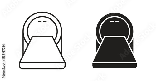 MRI icon Logos. Flat Vector Icon Design Template