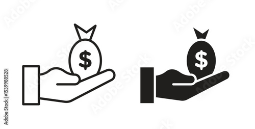 loan icon Logos. Flat Vector Icon Design Template