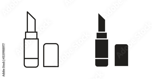 Lipstick icon for social media, app, and web design. Vector illustration.