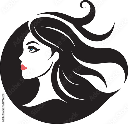 This collection of black and white images showcases various women's hairstyles, ranging from short bobs to long, flowing locks, with some featuring braids or headwear