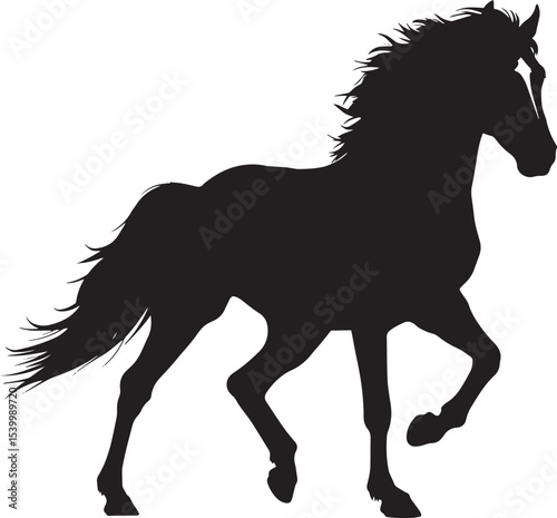 Majestic Horse Silhouette Elegant Equine Art Print