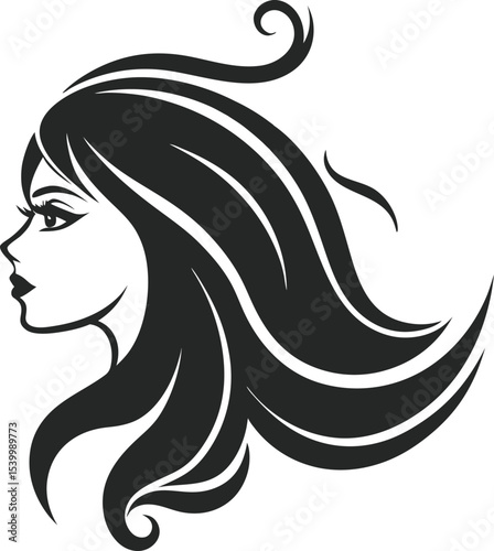 This collection of black and white images showcases various women's hairstyles, ranging from short bobs to long, flowing locks, with some featuring braids or headwear