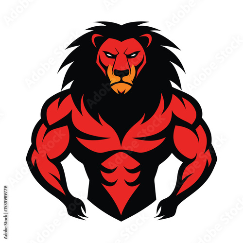 cartoon lion Vector icon isolated on white background