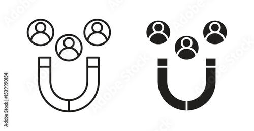 Lead generation icon Logos. Flat Vector Icon Design Template