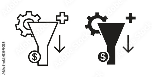 Lead generation icon Logos. Flat Vector Icon Design Template
