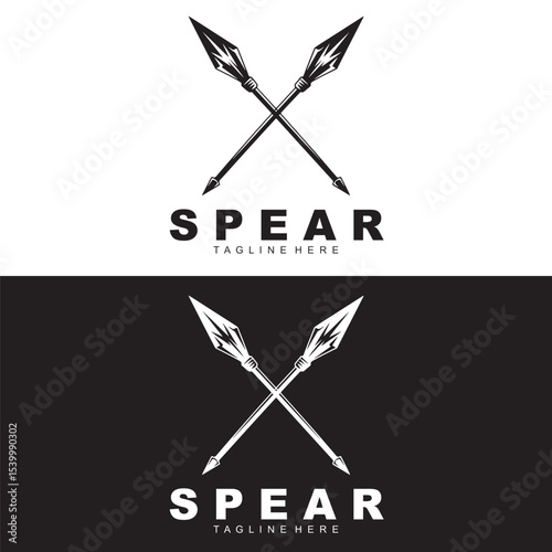 Modern Spear Weapon Logo for Business Branding