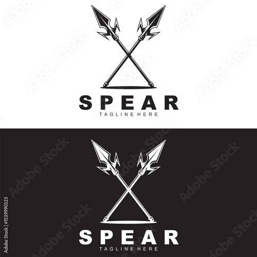 Modern Spear Weapon Logo for Business Branding