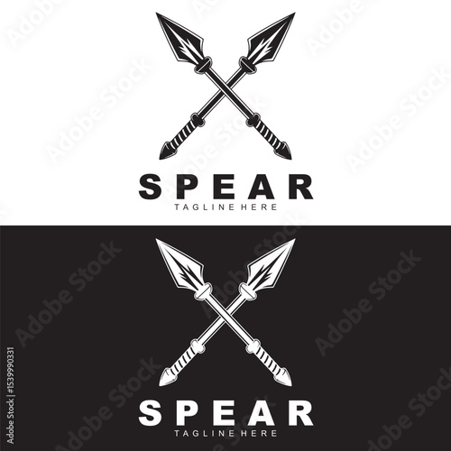 Modern Spear Weapon Logo for Business Branding